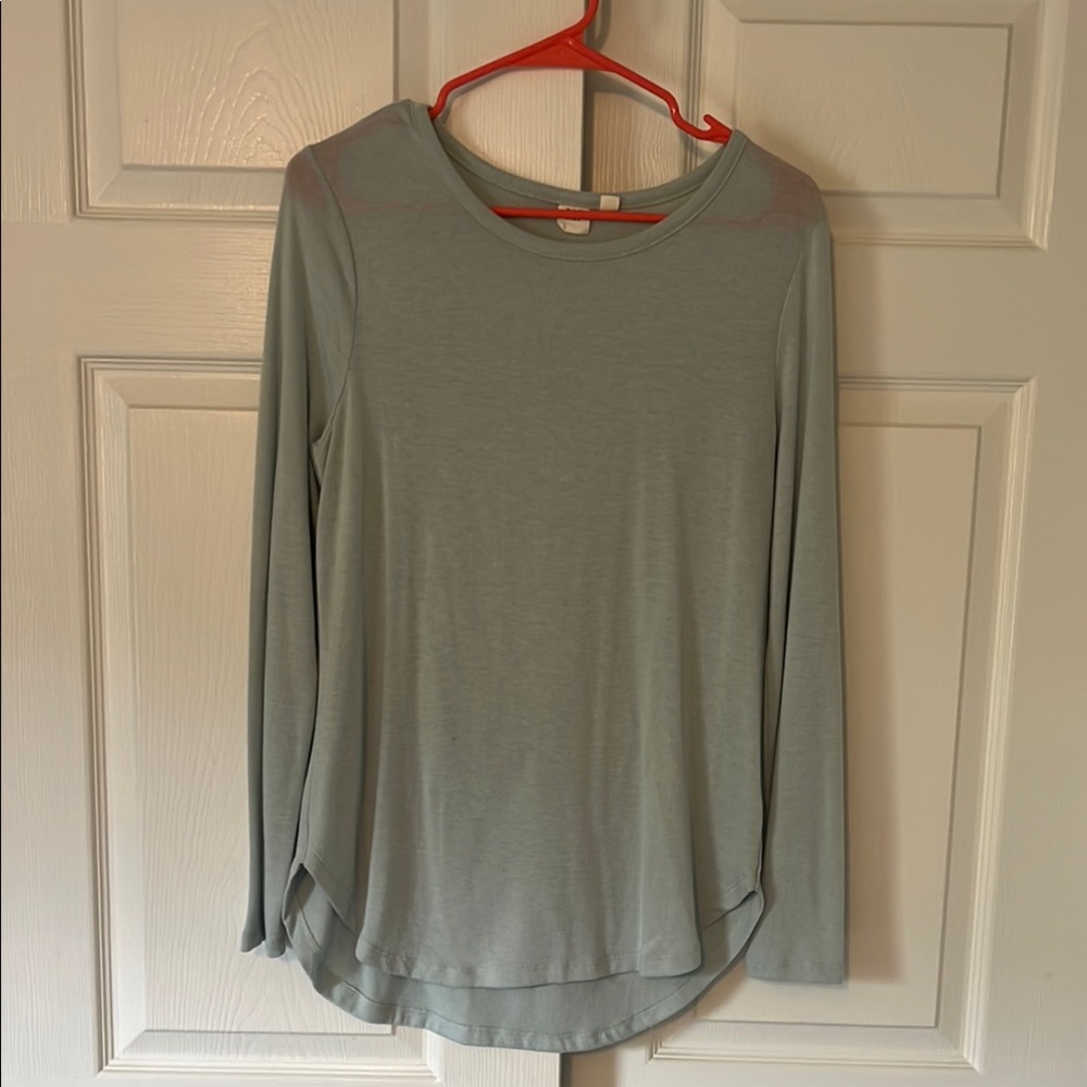 GAP Green Long Sleeve Relaxed Blouse
